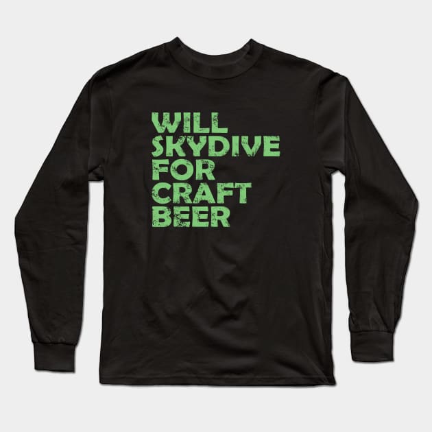 Craft Beer Skydive Long Sleeve T-Shirt by NineBlack